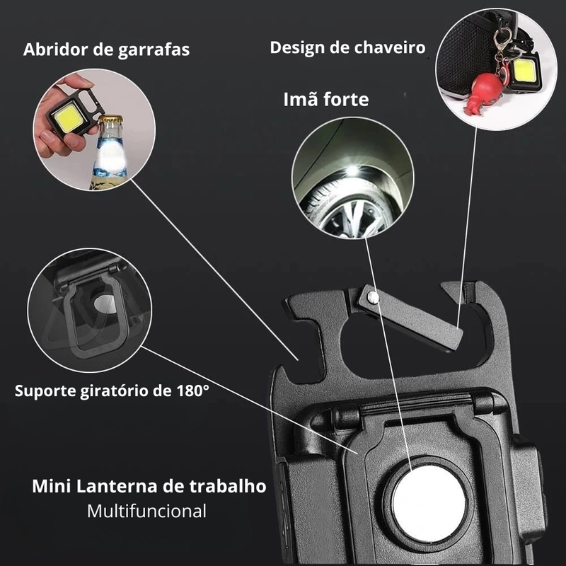 Mini Lanterna LED Portátil – Brilho Compacto e Multifunção